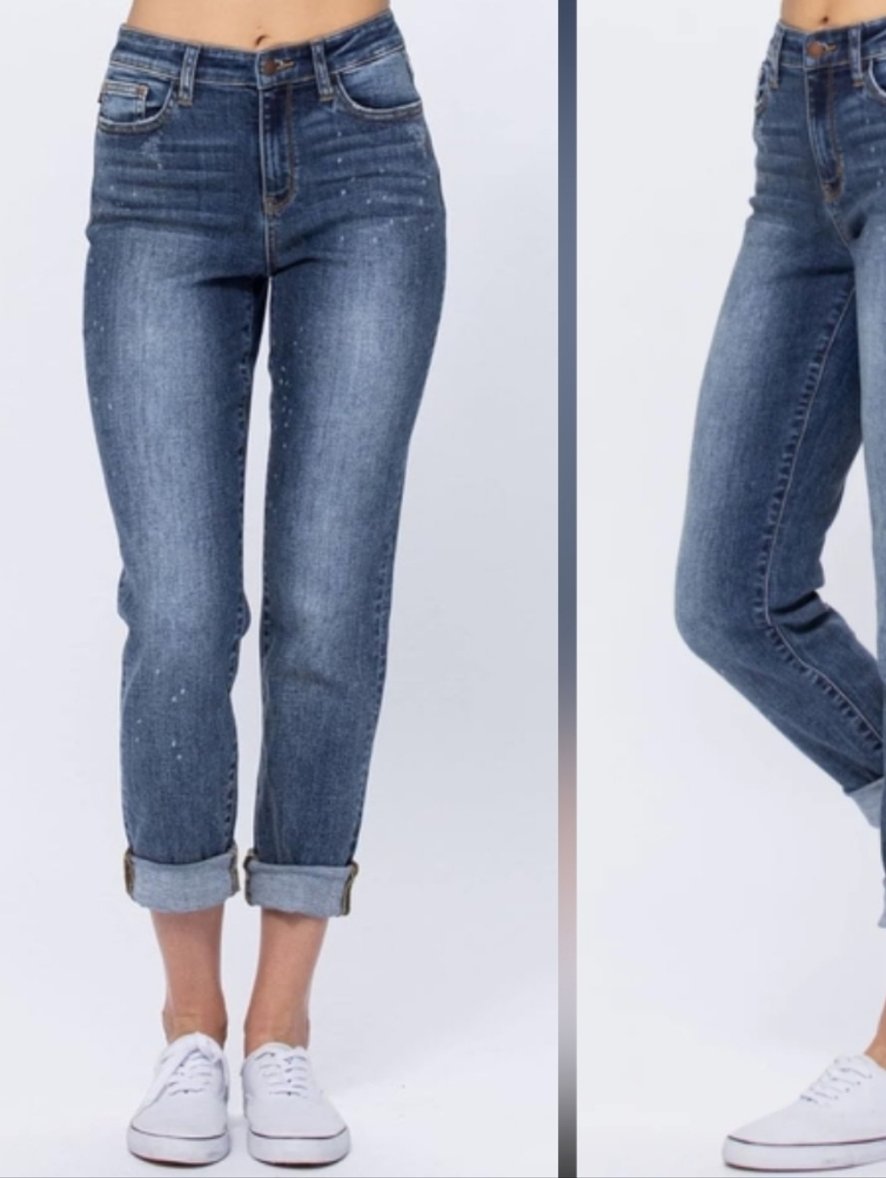 Judy Blue Bleach Splatter Boyfriend Jeans Size 13/31